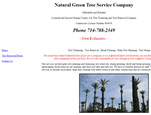 Tablet Screenshot of naturalgreentreeservice.com